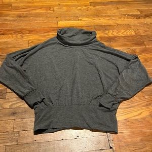 Women’s long sleeve swoop neck top size unknown- fits like a medium/large